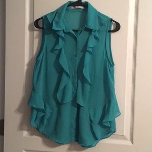 Turquoise green top